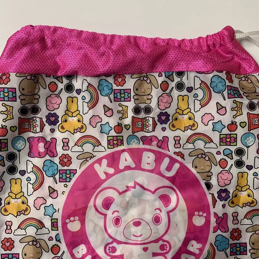 RARE Kabu Build A Bear Drawstring Cinch Bag Kawaii Backpack Tote Animals BABW